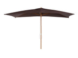 2 x 3m Wooden Garden Parasol Umbrella Outdoor Sun Shade Canopy, Dark Coffee T3398P320076