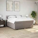 Box Spring Bed with Mattress Taupe 180x200 cm Fabric 3285978