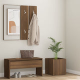 Hallway Furniture Set Brown Oak Engineered Wood 3120199