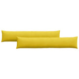 Sofa Pillows 2 pcs Yellow 200 x 40 cm Corduroy Fabric 42013892