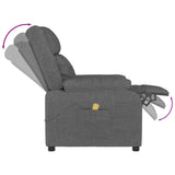 Massage Chair Dark Grey Fabric 348121