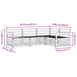 Outdoor Sofa Set 4 pcs Natural Solid Acacia Wood 3373364