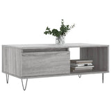 Coffee Table Grey Sonoma 90x50x36.5 cm Engineered Wood 830570