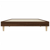 Bed Frame without Mattress Brown Oak 100x200 cm Engineered Wood 832060