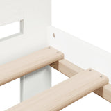 Bed Frame without Mattress White 160x200 cm Solid Wood Pine 855467
