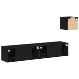 TV Cabinet Set 4 pcs Black oak 80 x 30 x 30 cm Engineered wood 3393178