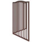 ZNTS Dog Gate Foldable 2 Panels Brown Oak 160 cm Poplar Wood 352234