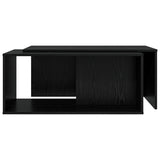 Coffee Table Set 2 pcs Black Oak Engineered Wood 8000261