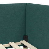 Corner Bed Frame Dark Green 80 cm x 200 cm Velvet 42016177