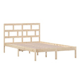Bed Frame Natural Pine Solid Pine Wood Double Durable Bed Frame 3101213
