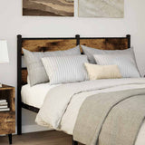 Replace Headboard Smoked Oak 135 cm Iron and Engineered Wood 4017085