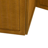 Room Divider 3 Panels Brown Solid Wood Paulownia 358814