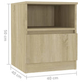 806164 Bed Cabinets 2 pcs Sonoma Oak 40x40x50 cm Engineered Wood