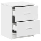 Bedside Cabinet with 2 Drawers White 40x36x50 cm 858785