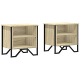 Bedside Cabinet Sonoma Oak 2 pcs 40x30x40 cm Engineered Wood 848497