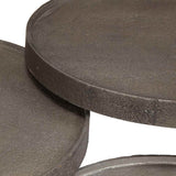 Coffee Table 3 pcs Silver Engineered Wood 373641