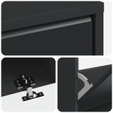 Shoe Cabinet BREDA 78 x 24 x 103 cm Engineered Wood Black 897536