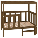 Dog Bed Honey Brown 105.5 x 83.5 x 100 cm Solid Wood Pine 822390