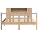 Bookcase Bed without Mattress 120x200cm Solid Wood Pine 3322279