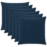 Cushion Cover 6 pcs HEERLEN Blue 60 x 60 cm Microfiber Fleece 912676