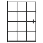 ZNTS Shower Enclosure ESG 100x140 cm Black 150747