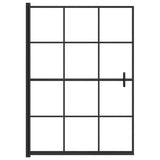 ZNTS Shower Enclosure ESG 100x140 cm Black 150747