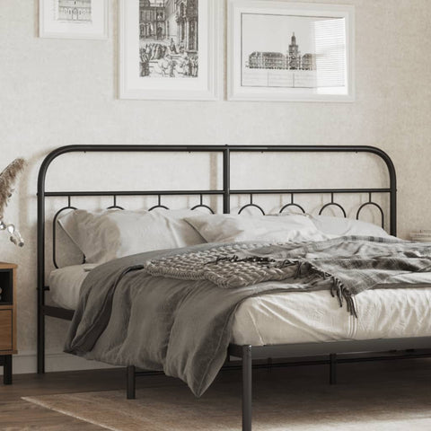 ZNTS Metal Headboard Black 183 cm 377153
