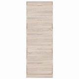 241241 Oak Look Wooden Shoe Cabinet with 5 Compartments