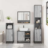 2 Piece Bathroom Furniture Set Grey Sonoma Engineered Wood 3300938