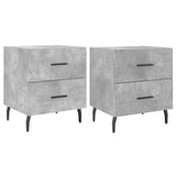 Bedside Cabinets 2 pcs Concrete Grey 40x35x47.5 cm Engineered Wood 827349