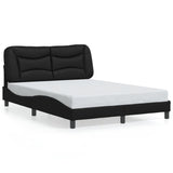 Bed Frame with LED without Mattress "Hvar" Black 140x190 cm 3213927