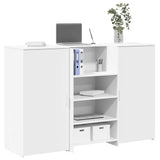 Reception Desk White 155x50x103,5 cm Engineered Wood 3324196