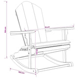Garden Adirondack Rocking Chair Natural 100% Polyester 42041360