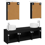 Bathroom Furniture Set 5 pcs Black Oak 3406992