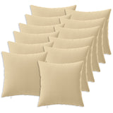 Cushion with Pillow HEERLEN 12 pcs Beige Polyester 926637