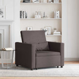 Pull out Sofa Bed Single Dark brown 90 x 165 x 87 cm Fabric 42002688