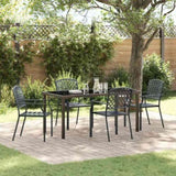 Garden Dining Set 5 pcs Anthracite Powder-Coated Steel 3379306