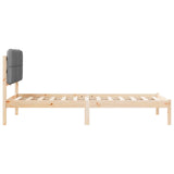 Bed Frame with Upholstered Headboard Light Grey 75 x 190 cm 878019