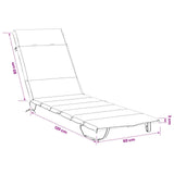 Sunlounger Cushion GEMERT 100% Polyester Beige 200 x 60 x 3 cm 948513
