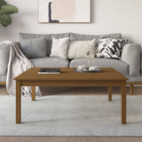 Coffee Table Honey Brown 100x100x40 cm Solid Wood Pine 814292