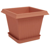 Plant Pots 24 pcs Brick Red 20 x 20 x 16 cm Plastic 3403305