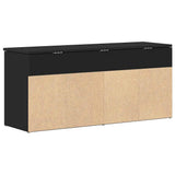Shoe Bench Black 102x30.5x45 cm Engineered Wood 862704