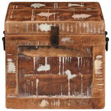 Storage Box with Storage with Door Brown Solid Mango Wood 4104570