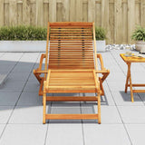 41806 Deck Chair with Footrest Solid Acacia Wood