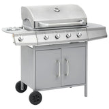 Gas Barbecue Grill 41 Cooking Zone Silver Stainless Steel 310109