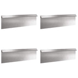 Snail Fence 4 pcs Silver 100 x 3.5 x 25 cm Stainless Steel 874859