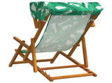 Deck Chair 2 pcs 3 Position Solid Eucalyptus Wood Leaf Pattern 3407816