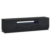 LED TV Cabinet Black Engineered Wood 897346