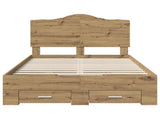 Bed Frame with Drawer Artisan Oak 120 x 200 cm Engineered Wood 3413629