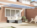 Awning Frame Blue and White 250 x 200 cm 3329349